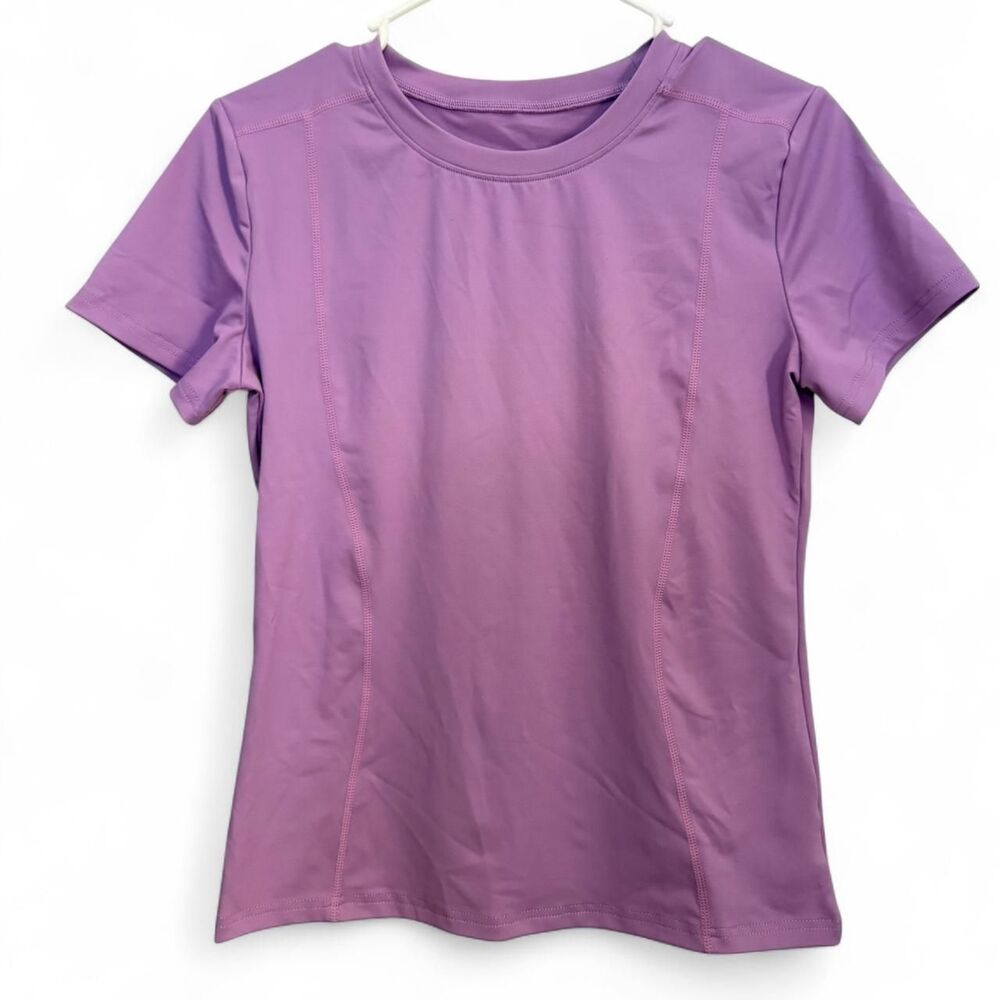 BRAND NEW Light Lilac Purple Workout Training Full Length Shirt. Sweat Proof Ath
